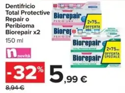 Carrefour Dentifricio Total Protective Repair o Peribioma Biorepair offerta