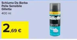 Carrefour Schiuma Da Barba Pelle Sensibile Gillette offerta