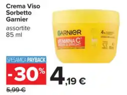 Carrefour Crema Viso Sorbetto Garnier offerta