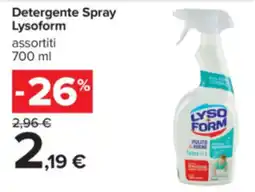 Carrefour Detergente Spray Lysoform offerta