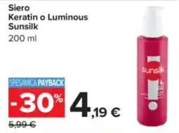 Carrefour Siero Keratin o Luminous Sunsilk offerta