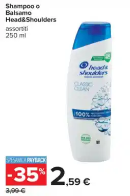 Carrefour Shampoo Head&Shoulders Classic Clean offerta