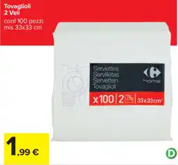 Carrefour Tovaglioli Carrefour Home offerta