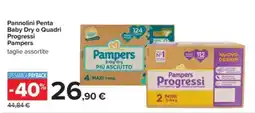 Carrefour Pannolini Penta Baby Dry o Quadri Progressi Pampers offerta