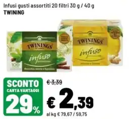 Iper La Grande Infusi gusti assortiti Twinings offerta