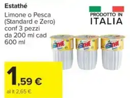 Carrefour Estathe Limone o Pesca offerta
