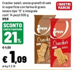 Iper La Grande Cracker salati Iper offerta