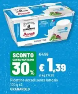 Iper La Grande Ricottine Accadi senza lattosio offerta
