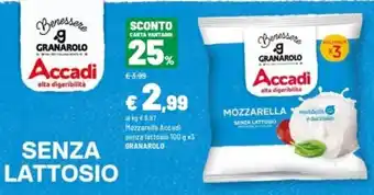 Iper La Grande Mozzarella Accadi senza lattosio offerta