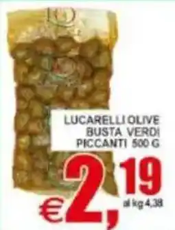 Pewex Lucarelli olive busta verdi piccanti offerta