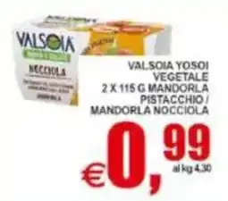 Pewex Valsòia yosoi vegetale mandorla pistacchio / mandorla nocciola offerta