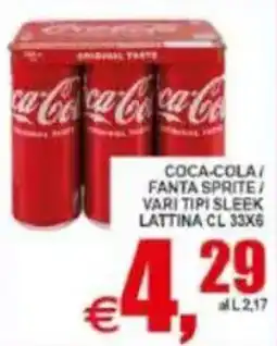 Pewex Coca-Cola/ Fanta Sprite/ vari tipi sleek offerta