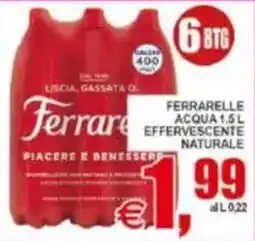Pewex Ferrarelle acqua effervescente naturale offerta
