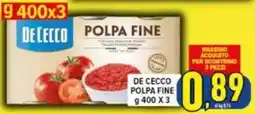 Iper Triscount De Cecco polpa fine offerta