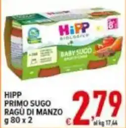 Iper Triscount Hipp primo sugo ragù di manzo offerta