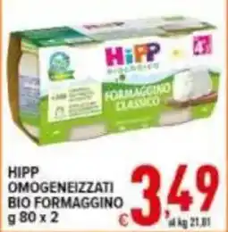 Iper Triscount Hipp omogeneizzati bio formaggino offerta