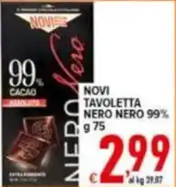 Iper Triscount Novi Tavoletta Nero Nero offerta