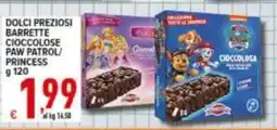 Iper Triscount Dolci preziosi barrette cioccolose paw patrol/princess offerta