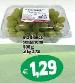 Il Castoro Supermercati uva bianca senza semi offerta