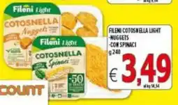 Iper Triscount Fileni Cotosnella Light Nuggets con Spinaci offerta