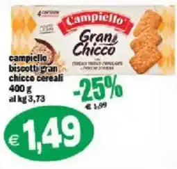 Il Castoro Supermercati Campiello biscotti gran chicco cereali offerta
