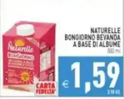 Pim Supermercati Naturale bongiorno bevanda a base di album offerta