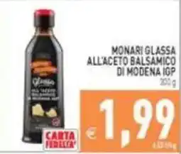 Pim Supermercati Monari glassa all'aceto balsamico di Modena IGP offerta