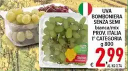 Iper Triscount Uva bomboniera senza semi bianca/mix offerta