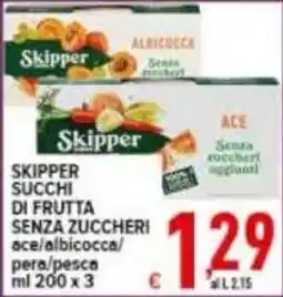 Iper Triscount Skipper succhi di frutta senza zuccheri offerta