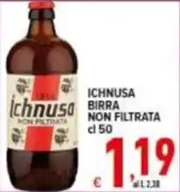 Iper Triscount Ichnusa birra non filtrata offerta