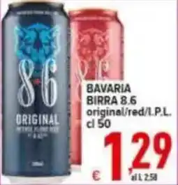 Iper Triscount Bavaria birra 8.6 original offerta