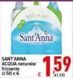 Iper Triscount Sant'Anna Acqua naturale/frizzante offerta