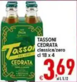 Iper Triscount Tassoni Cedrata classica/zero offerta