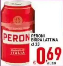 Iper Triscount Peroni birra lattina offerta