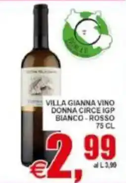 Pewex Villa Gianna vino donna circe igp bianco-rosso offerta
