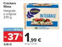 Carrefour Crackers Wasa integrale offerta