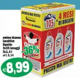 Il Castoro Supermercati Omino bianco lavatrice liquido offerta