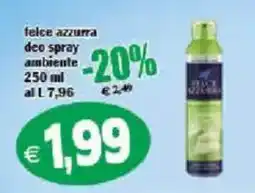 Il Castoro Supermercati felce azzurra deo spray ambiente offerta