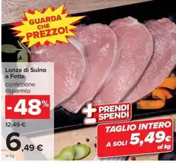 Carrefour Lonza di Suino a Fette offerta