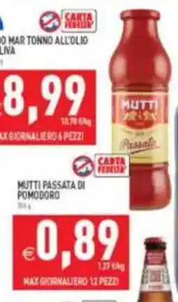 Pim Supermercati Mutti passata di pomodoro offerta