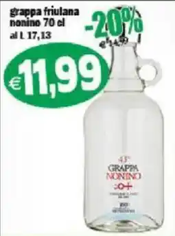 Il Castoro Supermercati Grappa Nonino offerta