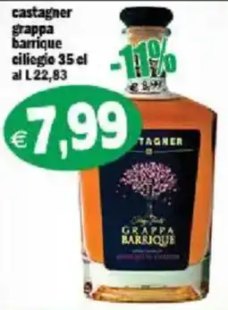 Il Castoro Supermercati Castagner grappa barrique ciliegio offerta