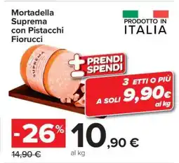 Carrefour Mortadella Suprema con Pistacchi Fiorucci offerta