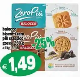 Il Castoro Supermercati Biscotti zero piu classico Balocco offerta