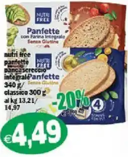 Il Castoro Supermercati Panfette con Farina Integrale Senza Glutine offerta