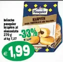 Il Castoro Supermercati brioche pasquier krapfen al cioccolato offerta