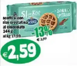 Il Castoro Supermercati Scotti si con riso crostatina al cioccolato offerta