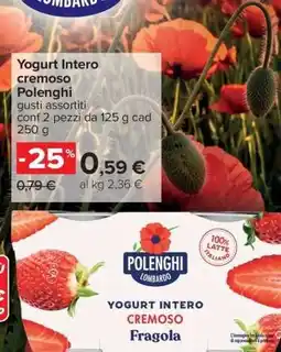 Carrefour Yogurt Intero cremoso Polenghi offerta