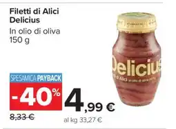 Carrefour Filetti di Alici Delicius offerta