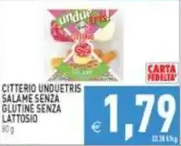 Pim Supermercati Cititerio unduetris salame senza glutine senza lattosio offerta